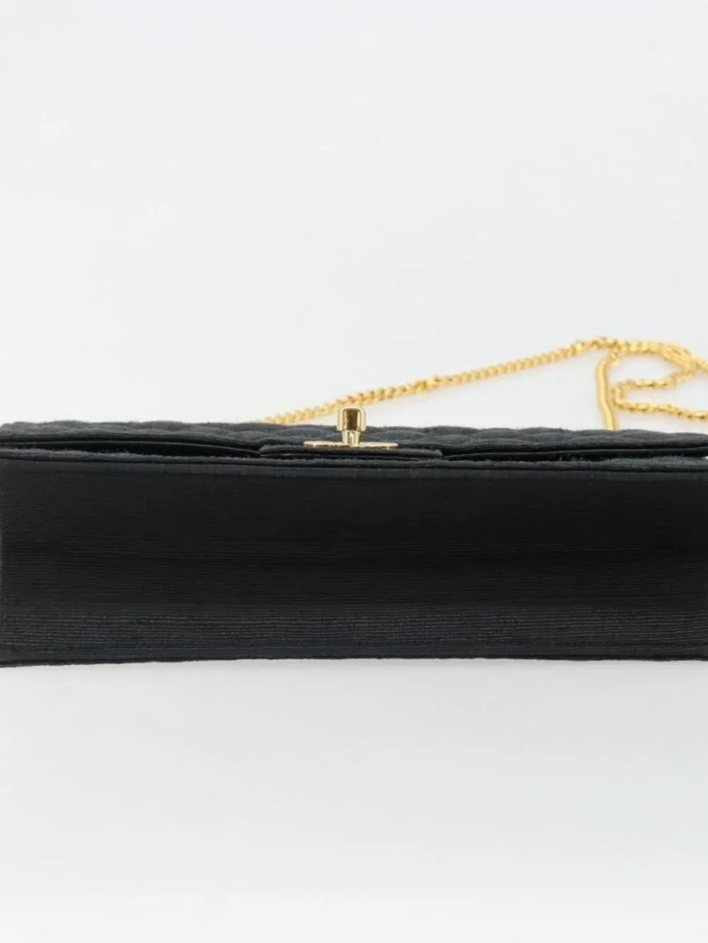CHANEL Matelasse 25 Chain Shoulder Bag Denim Black Gold CC Auth 185437SAM